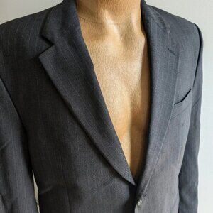 RALPH LAUREN Sport Coat grey with lines